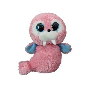 TY Beanie Boo Tusk the  owl pink  6" plush stuffed animal